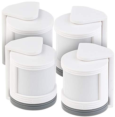 VisorTech Zubehör zu Alarmanlagen mit Alexa: 4er-Set Mini-PIR-Bewegungsmelder für WLAN-Alarmanlage XMD-3000.AVS, (Alexa-kompatible WLAN-Alarmanlage, Alarm Alexa)