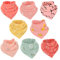 atopo 8 Stück Baby Lätzchen Baumwolle Bandana-Lätzchen Dreieckstücher Weich und saugfähig Speicheltuch für Babys, Kleinkinder und Neugeborene Mädchen