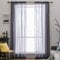 MIULEE Voile Vorhang Transparente Gardine aus Voile Einfarbig Stangendurchzug Transparent Wohnzimmer Luftig Dekoschal für Schlafzimmer 2er Set 215 x 140cm (H x B), Rod Pocket Dunkelgrau