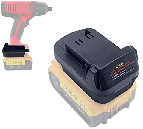 DL18ML Battery Adapter for Milwaukee 18V Cordless Power Multitool,Convert for Dewalt 20V MAX Li-ion Battery DCB200 to for Milwaukee 18V M18 Lithium-Ion Battery Adapter