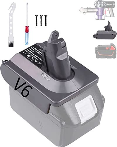 Alian Akku Adapter für Dyson V6 Staubsauger,für Makita 18 V Lithium Akku zu Dy-Son V6 Akku Ersatz DC58 DC59 SV03 SV04, für Dyson V6 Serie Staubsauger, für Dyson Triggerschloss, Filter