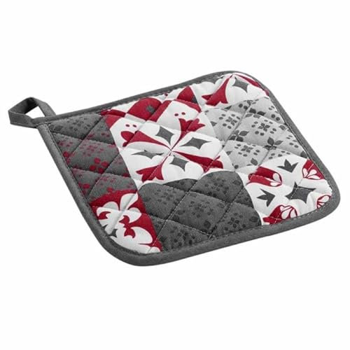 Manique de Cuisine Credence 19cm Gris & Rouge