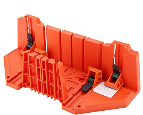 Astsäge, Gehrungslade 14 Zoll Kunststoff Genau 0° 22,5° 45° 90° mit Klemme für Architekturarbeiten für Heimwerker