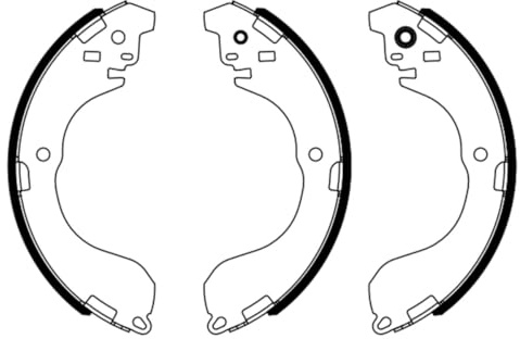 BOSCH 0 986 487 962 Bremsbackensatz Bremsbacken Hinten 37mm