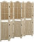 vidaXL Paravent 6-TLG. Raumtrenner Raumteiler Trennwand Umkleide Sichtschutz Spanische Wand Wohnzimmer Schlafzimmer Braun 214x165cm Stoff