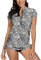Women's Short Sleeve Lightweight Crew Neck Rash Guards Elegant Quick Dry Floral Rash Vest B2 L