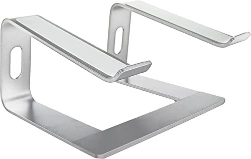 honju Laptop-Ständer für ergonomisches Arbeiten [Laptop-Erhöhung für Schreibtisch, Laptop-Stand aus stabilem Aluminium, Notebook-Ständer/MacBook Stand] Silber