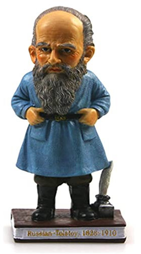 NUNETH Statue von Lev Tolstoi, Wohnkultur Skulptur, Sammlung Ornamente, Harz Figuren, Blau