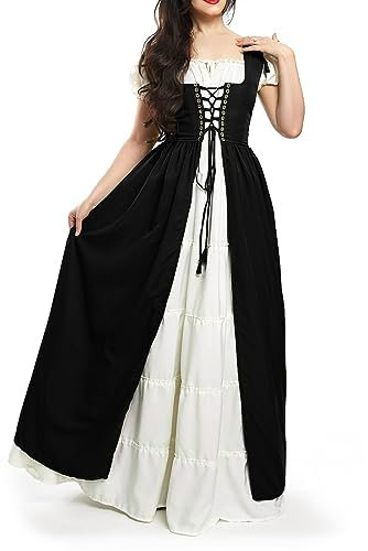 Costume MéDiéVal Femme Robe Rouge Robe Chemise Femme Robe Annee 2robe Tee Shirt Femme Robe Femme Large pour Robe Robe Soiree Princesse Ceinture Femme Large pour Robe Ceinture Femme Large pour