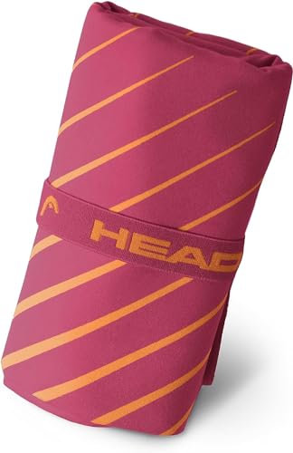 HEAD Active Stripes - Strandtuch Mikrofaser Handtuch Set mit Gummizug, Duschtuch Flauschiges Leichtes, Schnell Trocknendes Fitness Handtuch Saunatuch Saugfähiges Badetuch Platzsparende Reisehandtücher