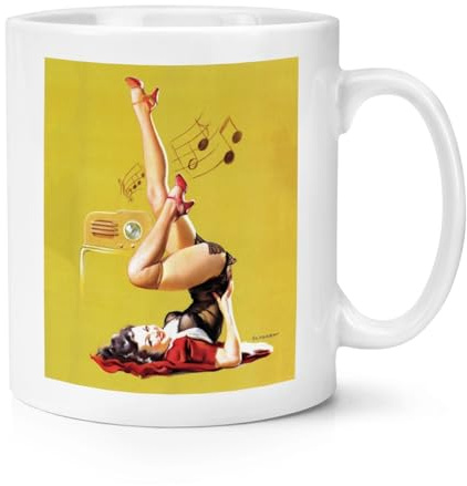 Station Wow Pin Up Girl 10oz Mug Cup by Gil Elvgren Reproduction Print