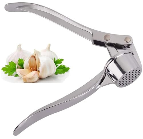RSYHVG Professional Kitchen Garlic Press/Mincer/Crusher UK, Peeler Squeezer Heavy Duty Garlic Presser,User-Friendly Chopper, Easy to Clean and Durable