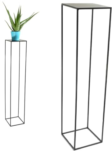 Anwicar Support à fleurs en métal noir - Hauteur : 130 cm - Support pour plantes - Décoration moderne pour salon - Tabouret à fleurs - Escalier à fleurs - Étagère à fleurs d'intérieur - 130 x 24 x 24