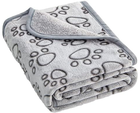 Kochenty Puppy Essentials beruhigende Decken für Katzen, Decke für mittelgroße kleine Hunde, Weihnachtsgeschenke für Hunde (grau)