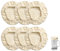 Pumwoy 6 Piezas Cubiertas de Tela para Tarros de Masa Madre, Tela para Tapas de Tarros Cubierta de Tarro de Tela, Tapa de Tela Reutilizables Cubierta para Boca de Tarro de 7.5-10.5cm