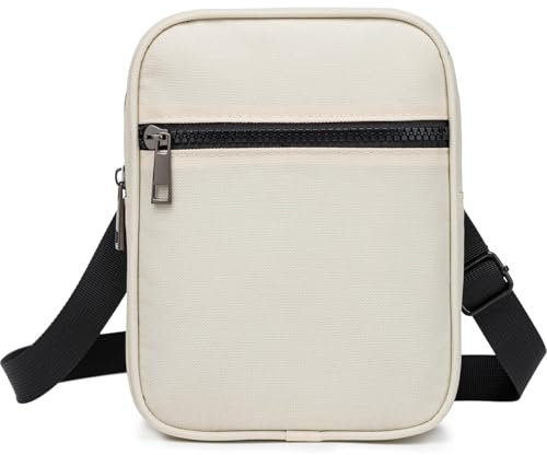 Umhängetasche Herren Schultertasche Crossbody Herrentasche Handytasche Herrenhandtasche Kleine Umhängen Tasche Shulder Bag Messenger für Freizeit Urlaub Ausflug (Beige Umhängetasche Herren&Damen)