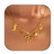 HUASAI Collier avec pendentif en forme de trombone, collier délicat avec pendentif en or, collier tendance mauvais œil, Ojo Turco, troisième œil, collier floral, collier de plage, tenues d'été