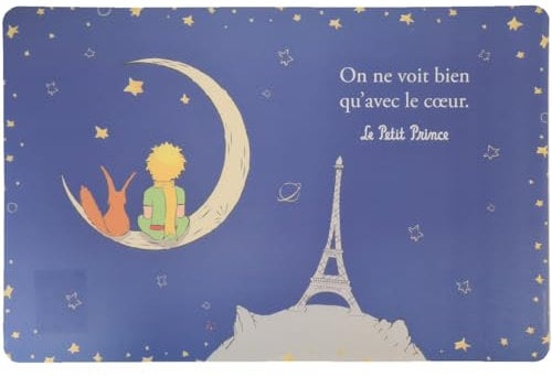 Tischset KIUB Der kleine Prinz und der Fuchs sitzend auf dem Mond (43 x 28 cm)