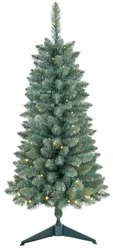 Pre-Lit Artificial Christmas Tree 4Ft, Battery Operated Desktop Xmas Tree with 70 LED 210 Branch Tips Mini Christmas Tree Decoration Indoor Outdoor