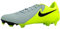 NIKE Phantom Gx II Academy FG/MG, Zapatillas de fútbol Hombre, Plateado/Negro/Verde Fluorescente, 41 EU