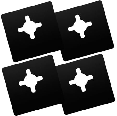AUTSUPPL 4pcs Door Lock Repair Board Deadbolt Cover Plate Loose Door Lock Plate Door Filler Repair Backplate Door Hole Plates Door Knob Front Door Reinforcement Stainless Steel Black