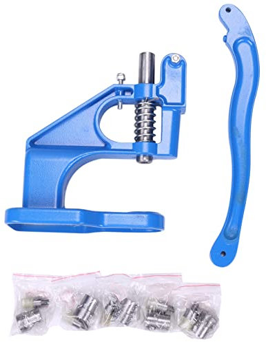 Giyofom Máquina de prensa de perforación manual para troqueles de ojo, remaches de doble tapa, herramienta de molde botones a presión artesanales, suministros de bricolaje