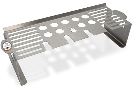 Grille de maintien au chaud universelle en acier inoxydable - Convient pour tous les barbecues à charbon et à gaz - Maintien parfait sans brûler - Multistation robuste, résistante et lavable au