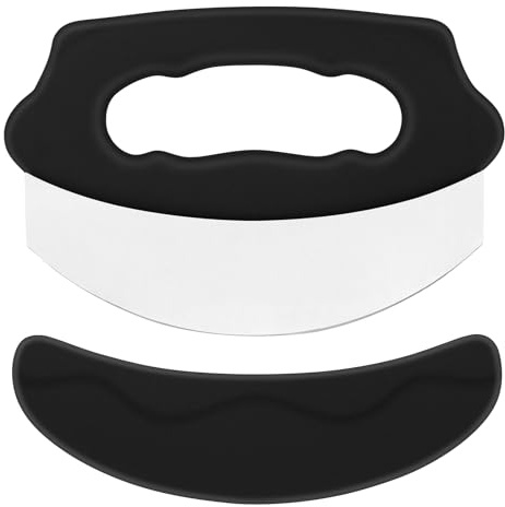 Pizza Scissors, Stainless Steel Sharp Blades for Pizza, Pies with Comfort Grip Handle, Black