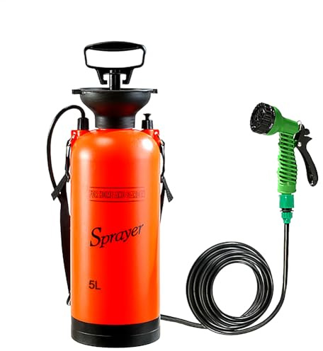 Tragbare Outdoor Camping Dusche, Drucksprüher Camping Dusche, 5/8L Multi-Function Bath Sprayer Mit 7 Wassersprühmodi Für Reisen, Wandern, Sommerbaden, Auto, LKW, Hunde- Und Haustierreinigung