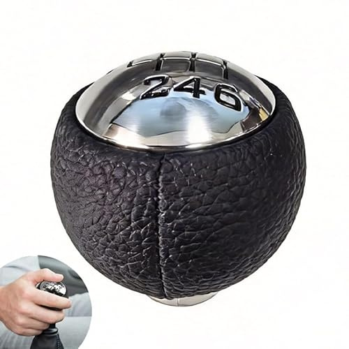 Maoggha Pomo de Cambio Coche de Marchas a 6 Velocidades para Transmisión Manual, Pomo Palanca de Cambios 6 Marce, Compatible para 307 308 3008 407 5008 807 C3 C8, Material ABS Resistente al Desgaste