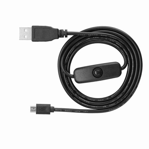 Cocoarm Micro USB Power Cable, On Off Switch Charging Cable for 3 2 B A, 1 Meter Length for Flexible Setup