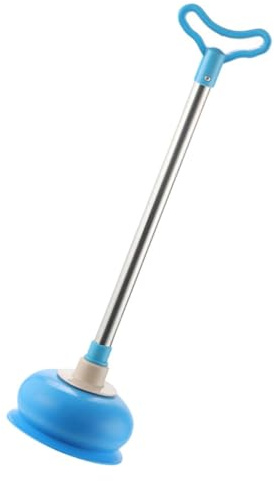 Kichvoe Sturalavandini WC Pistone in Gomma Blu, Accessorio Pulizia Toilette Ventosa, Strumento Dragaggio Water per Scarichi Intasati, Uso Domestico