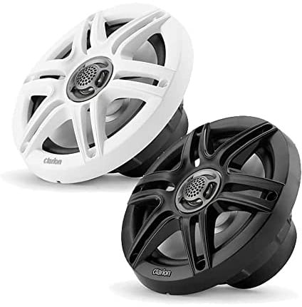 Clarion Sport 6.5 30W RMS Altoparlanti Coassiali Marine Griglie in Bianco e Nero