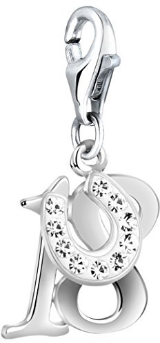 Nenalina 18 Geburtstag Karabiner Charm Anhänger für Bettelarmband aus 925 Sterling Silber 716256-001