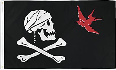 AZ FLAG - Bandera Pirata Sparrow - 150x90 cm - Bandera Con Calavera 100% Poliéster Con Ojales de Metal integrados - 110g - Colores Vivos Y Resistente A La Decoloración
