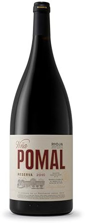 VIÑA POMAL Reserva Magnum, Vino tinto DO Rioja, 100 por 100 Tempranillo, Botella 1.5 l