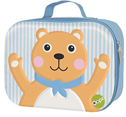 Bino Snackbox Bär isolierte Lunchbox/Kindergartentasche, Kindergarten Zubehör, Zubehör für Schulkinder (verstellbarer Tragegriff und Schultergurt, hochwertige Materialien, kindgerechtes Design)