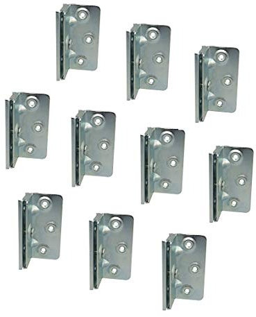 Gedotec Bettwinkel Metall Bettbeschlag Winkel-Eckverbinder für Betten & Möbel - BETT-FIX | Bettverbinder Höhe 90 mm | Verbindungsbeschlag Stahl verzinkt | 16 Stück - Eckwinkel zum Schrauben im Holz