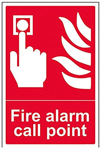 vsafety 13001 au-s alarma de incendio llamada punto equipo señal, vinilo autoadhesivo, vertical, 200 mm x 300 mm), color rojo