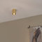 QAZQA - Modern Spot I Spotlight I Deckenspot I Deckenstrahler I Strahler I Lampe I Leuchte Gold I Messing I Messing dreh- und neigbar - Rondoo up I Wohnzimmer I Schlafzimmer - Aluminium Zylinder - LED