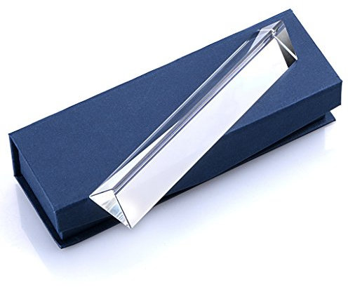 BTSKY 6/150mm Crystal Optical Glass Triangular Prism for Physics Teaching Light Spectrum Sunlight Reflect Best Optical Spectrum Glass for Photography