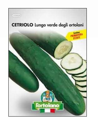 Sementi orticole di qualità l'ortolano in busta termosaldata (160 varietà) (CETRIOLO LUNGO VERDE DEGLI ORTOLANI)