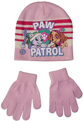 Nickelodeon Paw Patrol Kinder Hut und Handschuhe Set.(Marineblau , 52 cm)