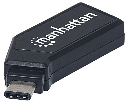 Manhattan 102001 USB-C Mini Multi-Kartenlese/Writer Hi-Speed USB 2.0 mobil 24-in-1 schwarz