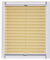 Sunlines Plissee Made in Germany, Tageslicht, Crepes Uni Klemmfix, Silbergraue Schiene, 50 x 150, Stoff, Gelb, 50 x 150cm