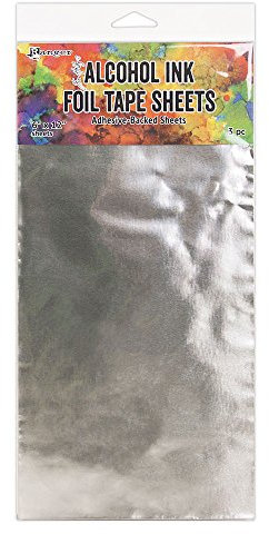 Ranger TAC58540 Alcohol Ink Foil Tape Sheets, Silver, Metal, Grey, 33.5 x 15.7 x 0.2 cm