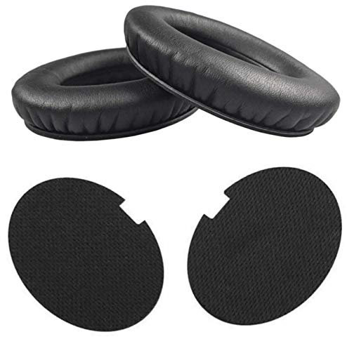 HualuBro Ersatz-Ohrpolster für Bose QuietComfort QC 2 15 25 QC2 QC15 QC25 SoundLink SoundTrue Around-Ear II AE2 Kopfhörer (schwarz + schwarz)