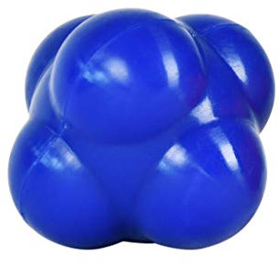 MSPORTS Reaktionsball zum Trainieren der Reaktionsschnelligkeit - Durchmesser 10 cm - Fitnessball (Blau)