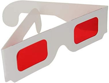 Othmro 5pcs 3D Glasses - Red & White Cardboard Frame for 3D Virtual Video, DVDs, Games, Comics & Images