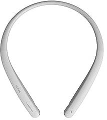 LG - Tone HBS-SL5W - Auricolari wireless (suono Meridian, Bluetooth 5.0, ricarica rapida, doppio microfono e connessione con il televisore), bianco, autonomia 8 ore